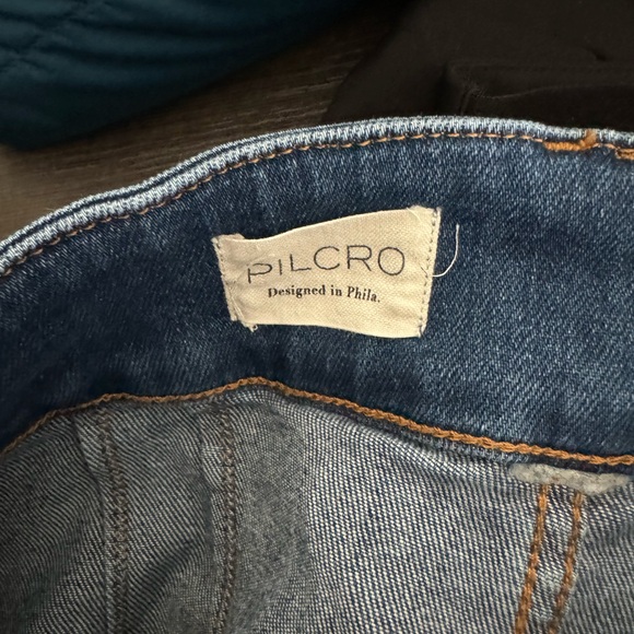 Pilcro Anthropologie Jeans wide leg cropped pant blue denim jeans - Picture 4 of 4